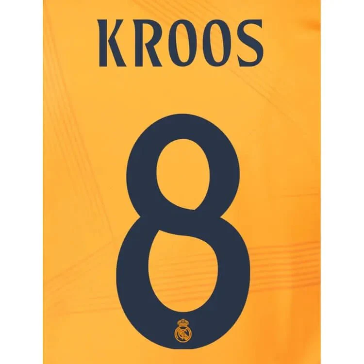 Real Madrid 2024/25 Away KROOS #8 Official Name Set