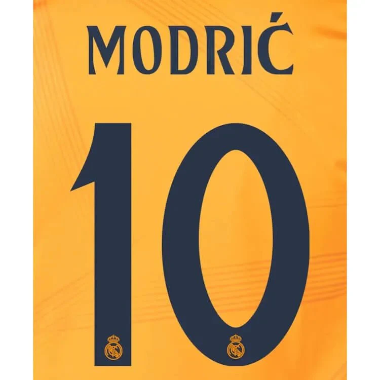 Real Madrid 2024/25 Away MODRIC #10 Official Name Set