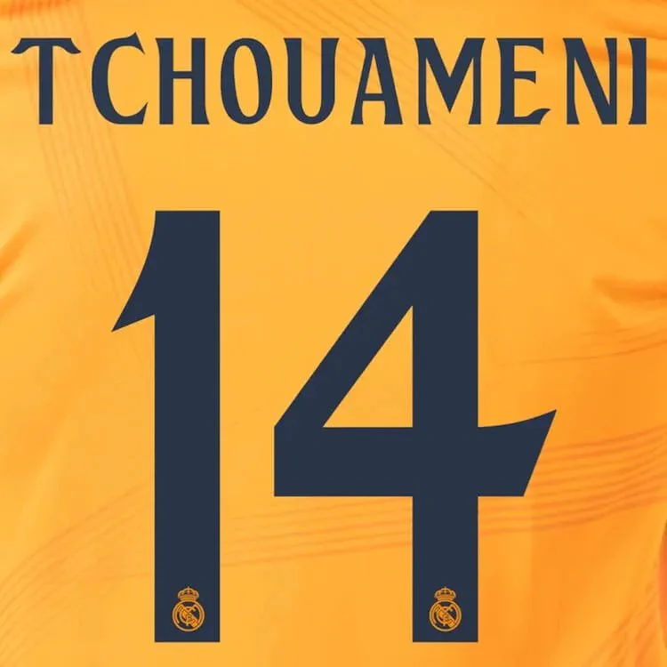 Real Madrid 2024/25 Away TCHOUAMENI #14 Official Name Set