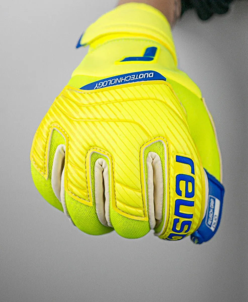 Reusch Attrakt Duo Ortho-Tec Goalkeeper Gloves - Volt-Blue - Image 5