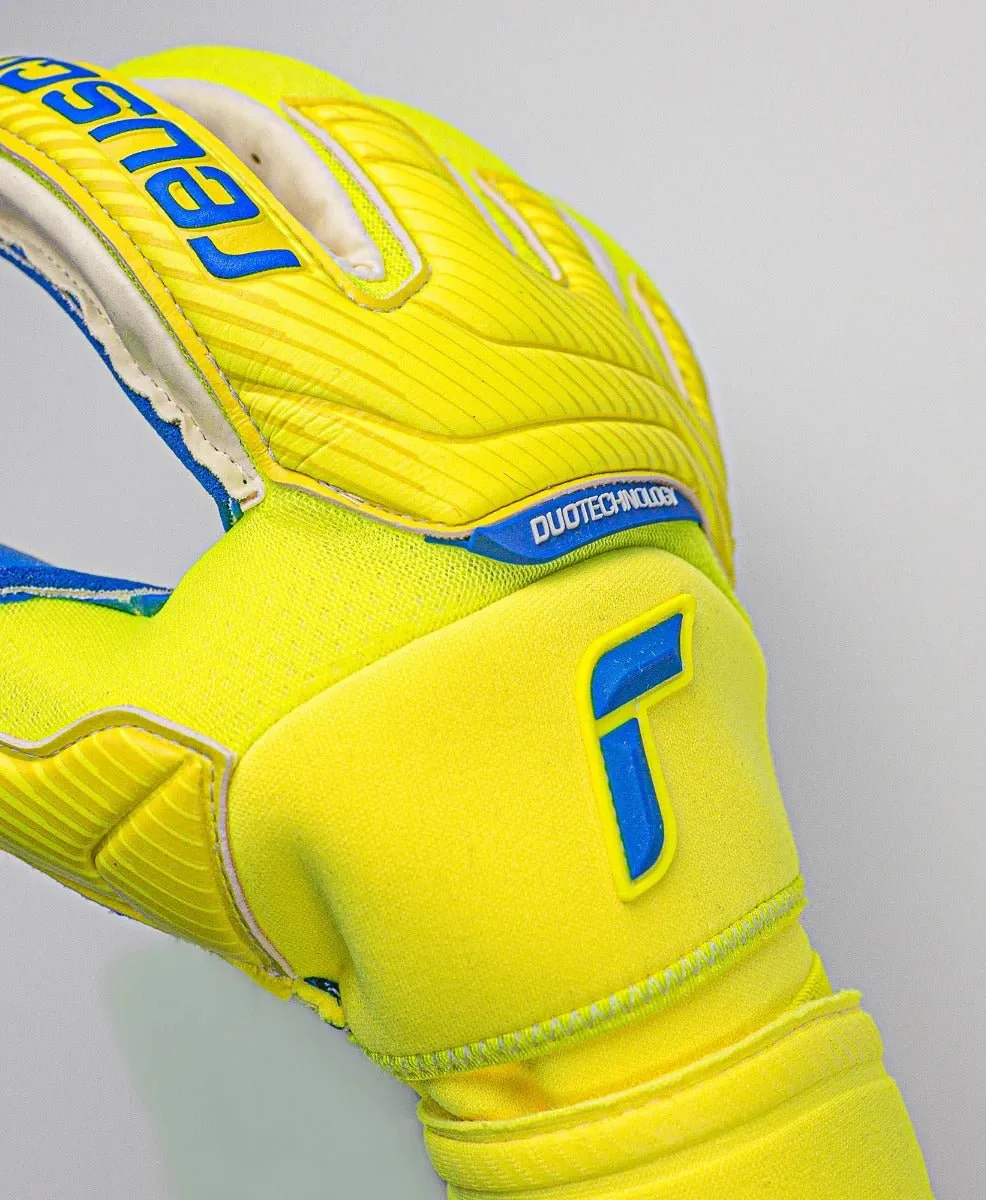 Reusch Attrakt Duo Ortho-Tec Goalkeeper Gloves - Volt-Blue - Image 7