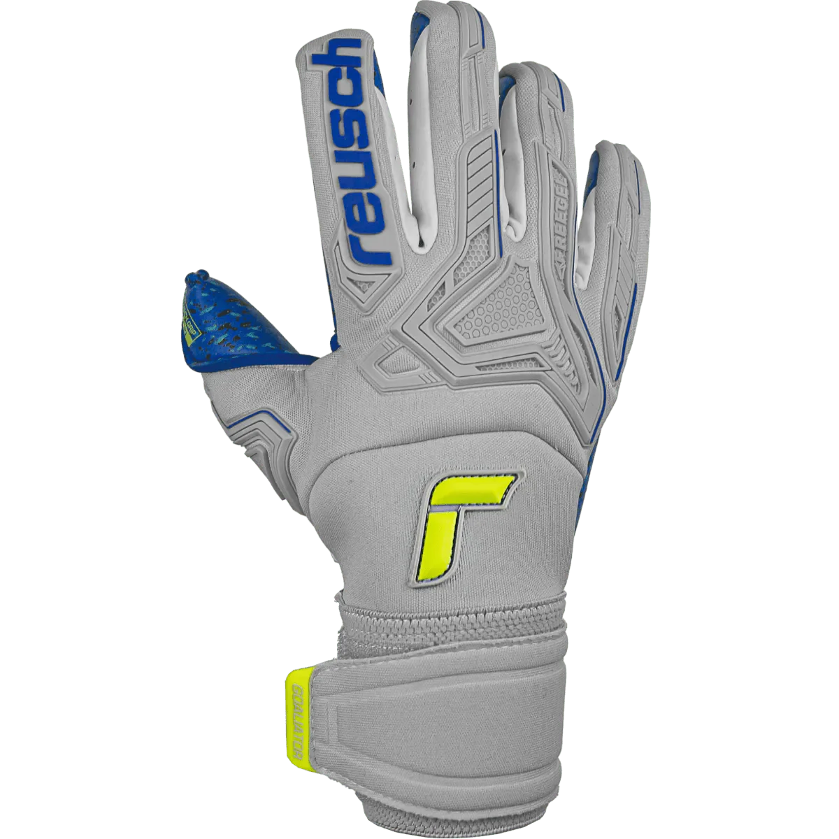 Reusch Attrakt Freegel Fusion Goaliator - Grey-Yellow-Blue - Image 2