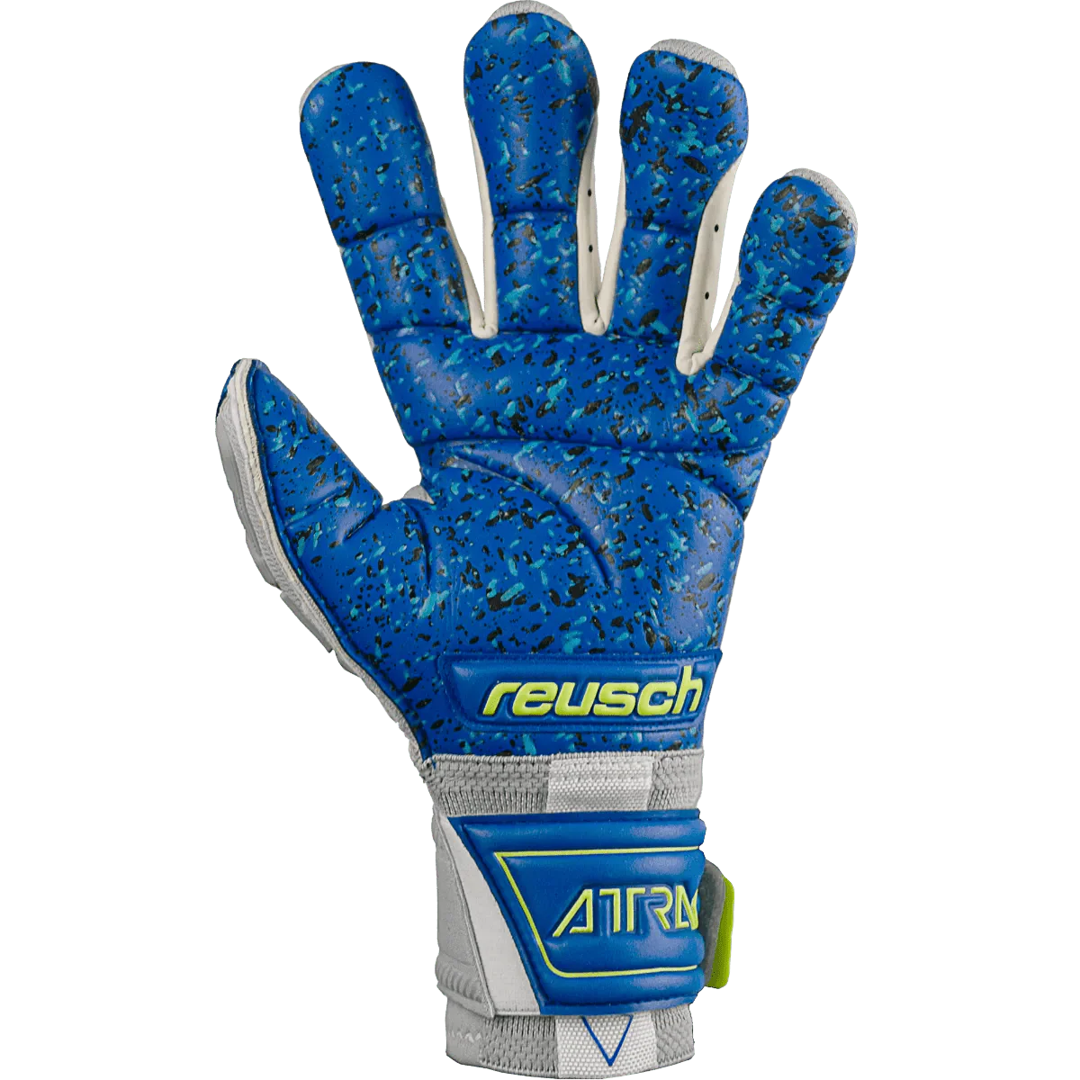 Reusch Attrakt Freegel Fusion Ortho-Tec Goaliator Goalkeeper Glove - Grey-Yellow-Blue - Image 3