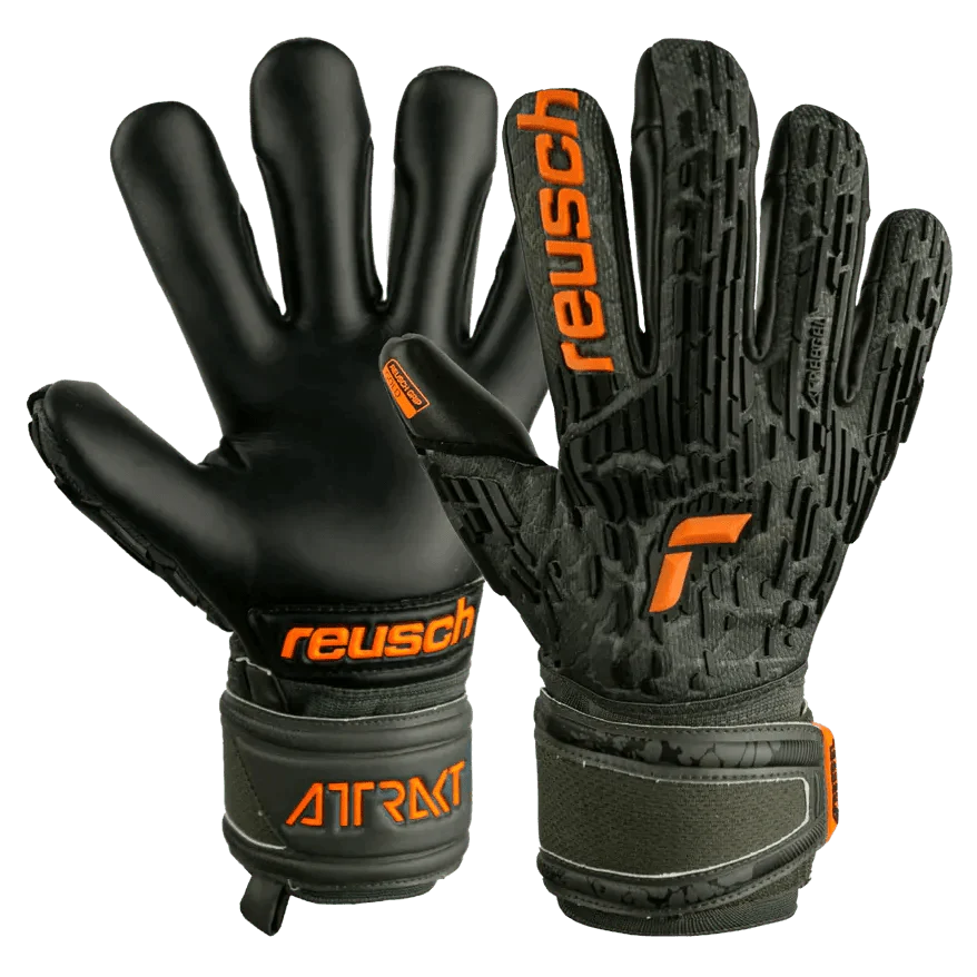 Reusch Attrakt Freegel Gold FS World Cup - Olive Green-Black-Orange