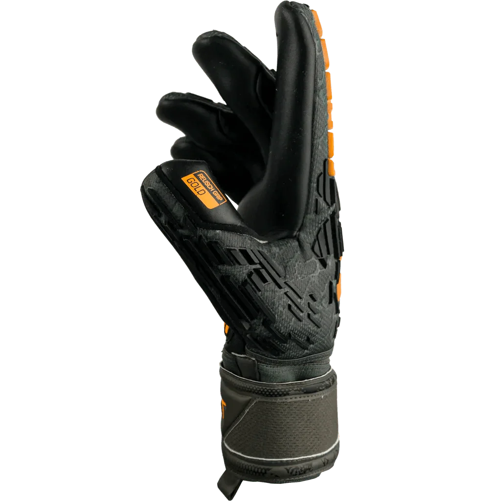 Reusch Attrakt Freegel Gold FS World Cup - Olive Green-Black-Orange - Image 3