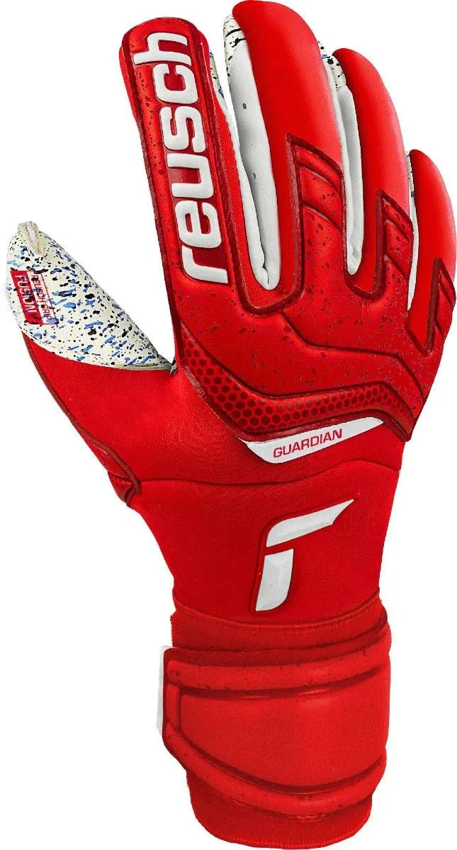 Reusch Attrakt Fusion Guardian Goalkeeper Gloves - Red-White