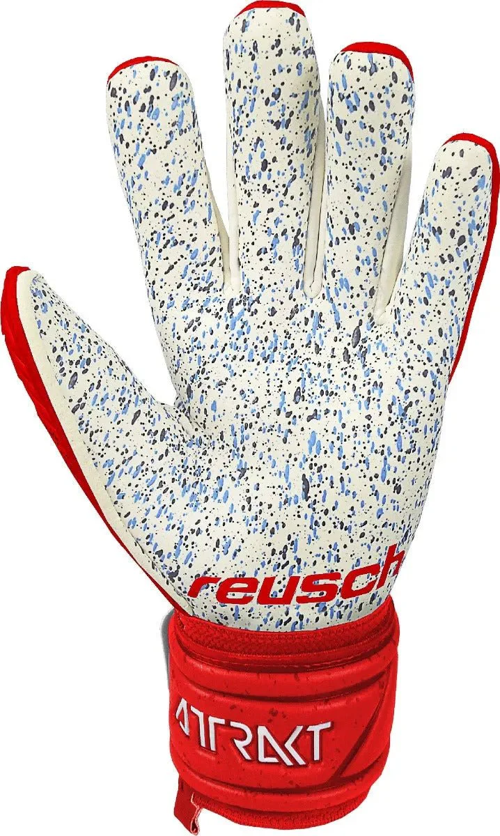 Reusch Attrakt Fusion Guardian Goalkeeper Gloves - Red-White - Image 2