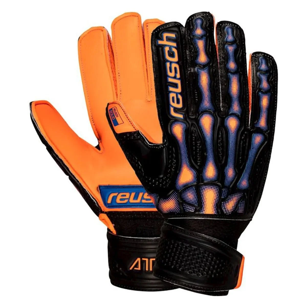 Reusch JR Attrackt Infared Solid GK Glove - Black-Orange