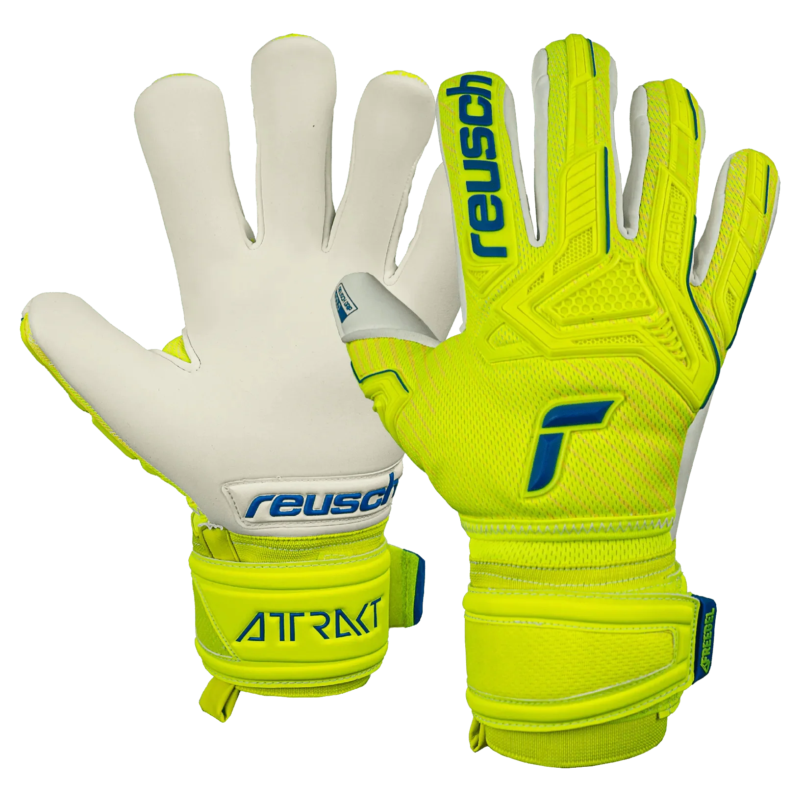 Reusch JR Attrakt Freegel Gold FS - Volt-Blue-White