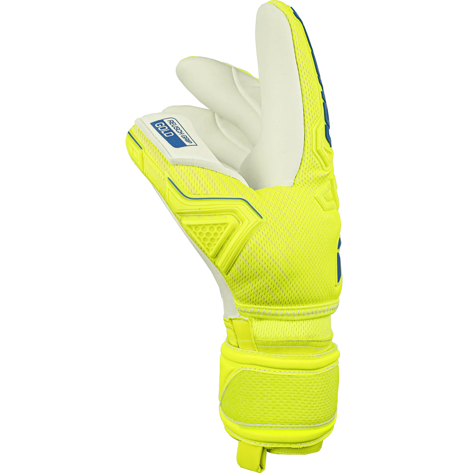 Reusch JR Attrakt Freegel Gold FS - Volt-Blue-White - Image 3