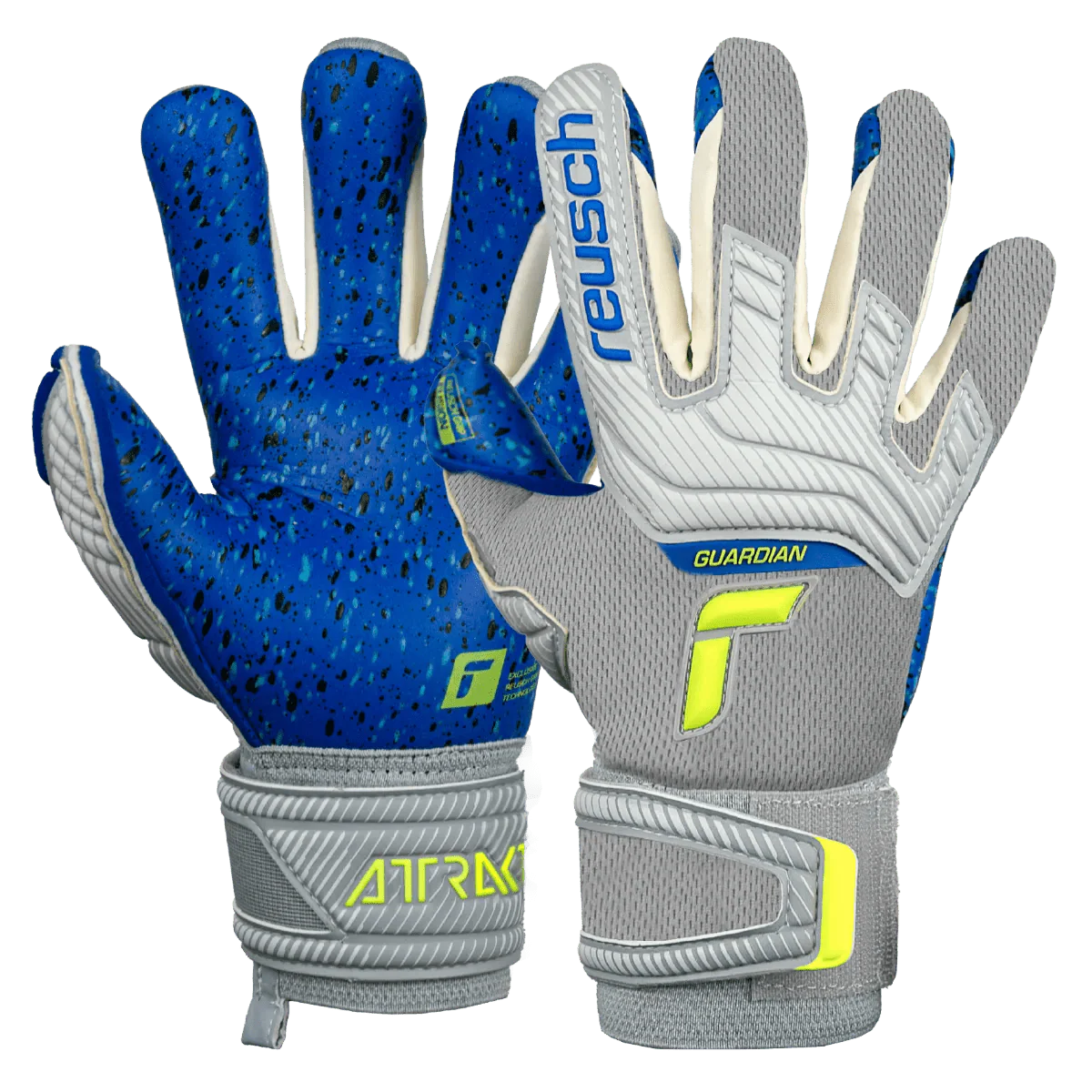 Reusch JR Attrakt Fusion FS Guardian - Grey-Yellow-Blue