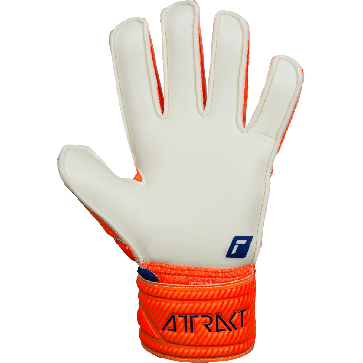 Reusch JR Attrakt Solid Goalkeeper Gloves - Orange-Blue - Image 3