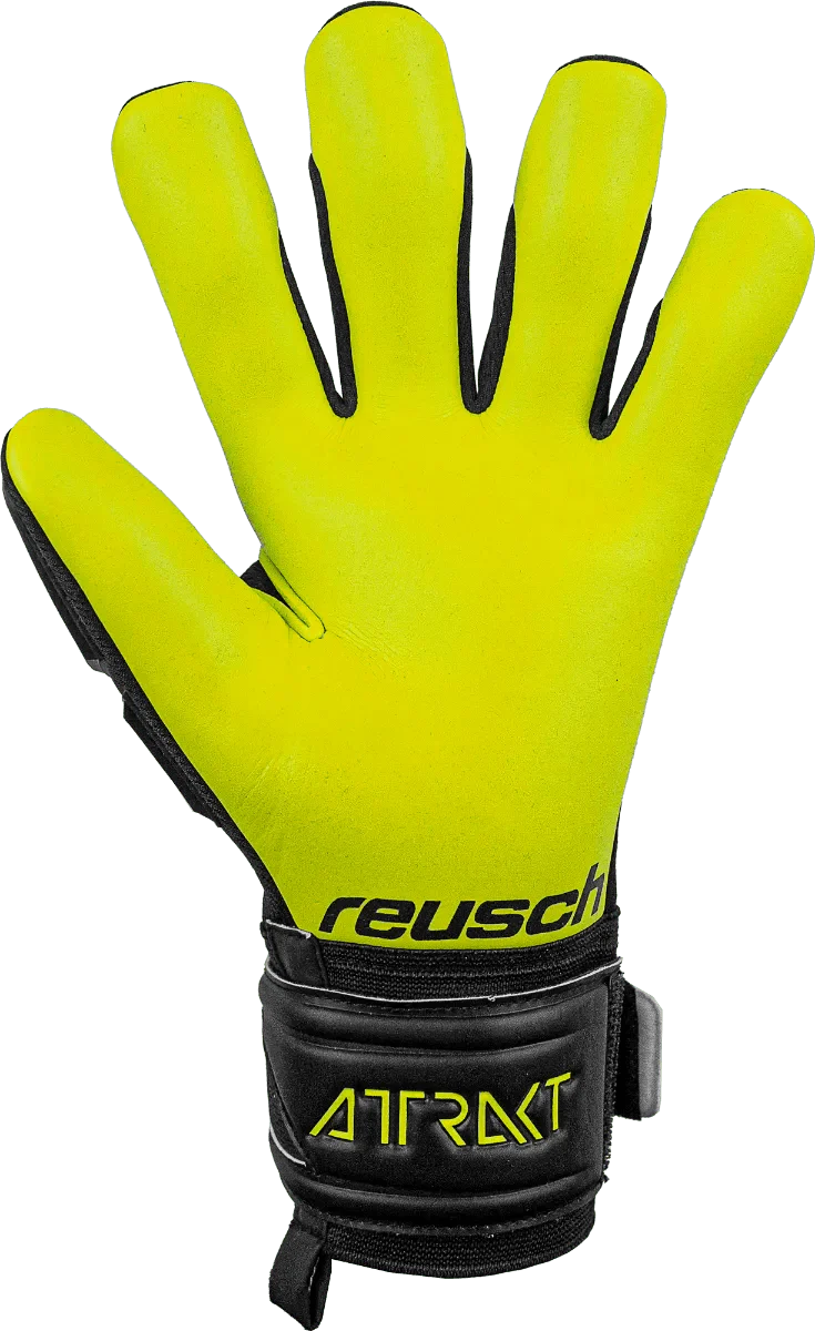 Reusch JR Freegel Silver FingerSave Goalkeeper Gloves - Black-Lime Green - Image 3