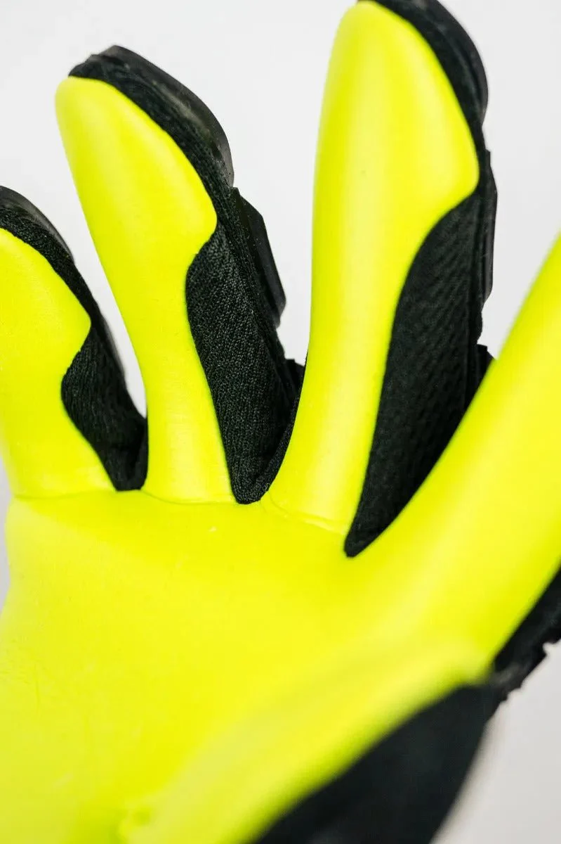 Reusch JR Freegel Silver FingerSave Goalkeeper Gloves - Black-Lime Green - Image 6
