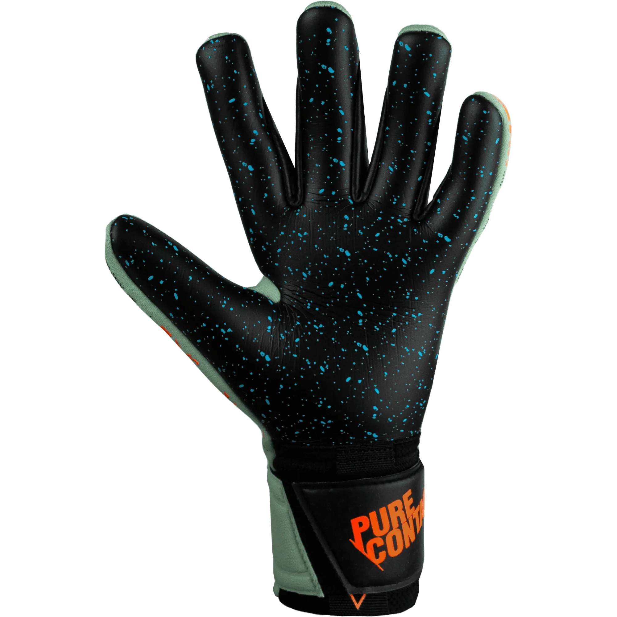 Reusch Pure Contact Fusion Goalkeeper Gloves - Shark Green-Shocking Orange-Black - Image 4