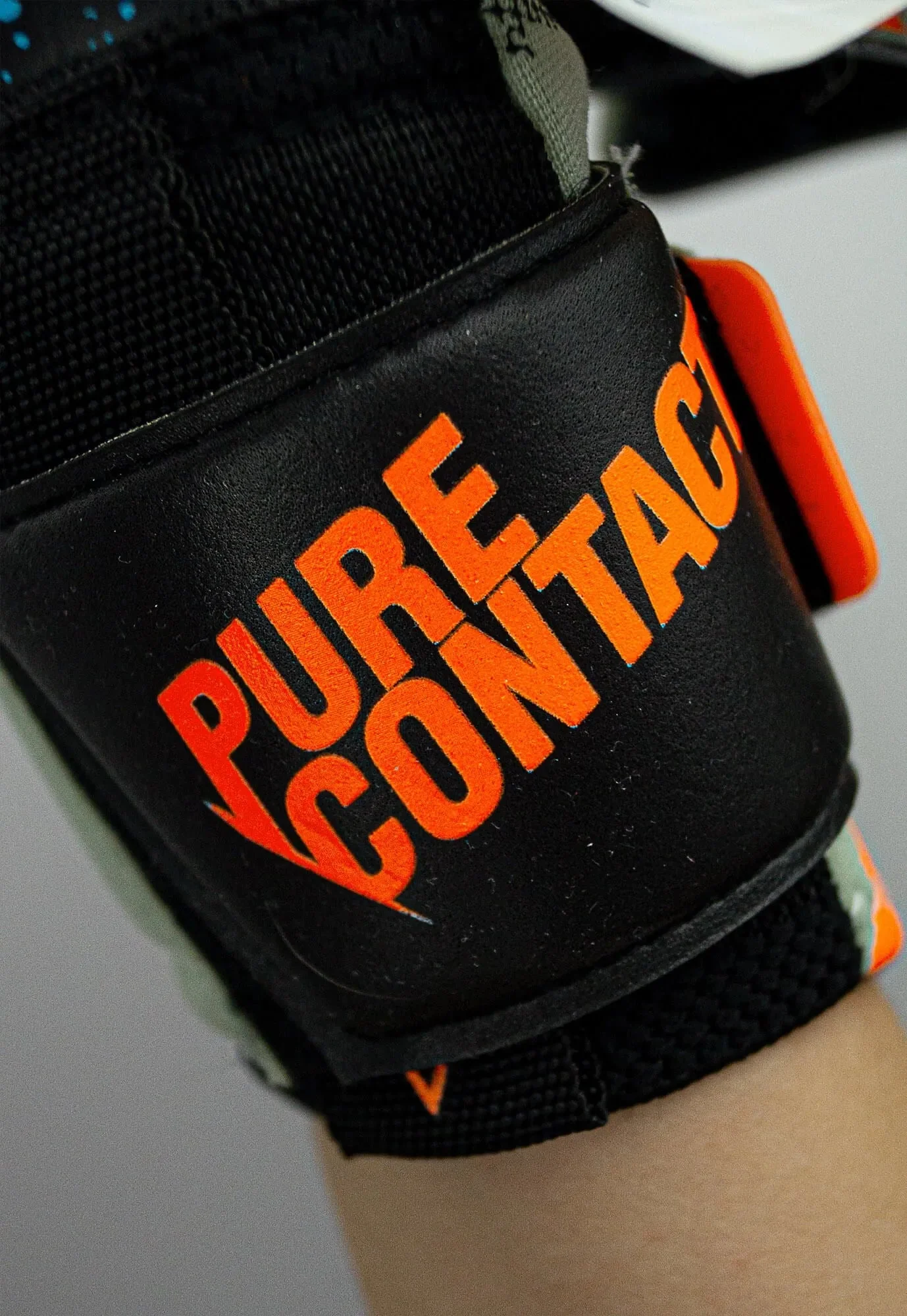 Reusch Pure Contact Fusion Goalkeeper Gloves - Shark Green-Shocking Orange-Black - Image 5