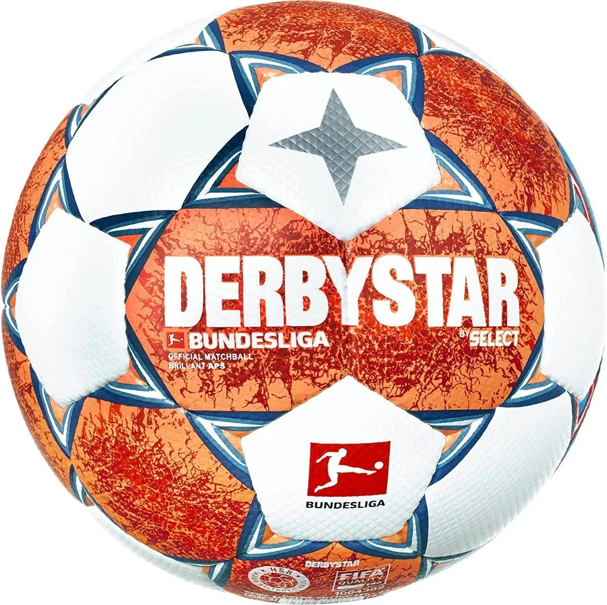 Select Derbystar Brilliant APS Bundesliga Fifa Ball - White-Blue-Orange - Image 2