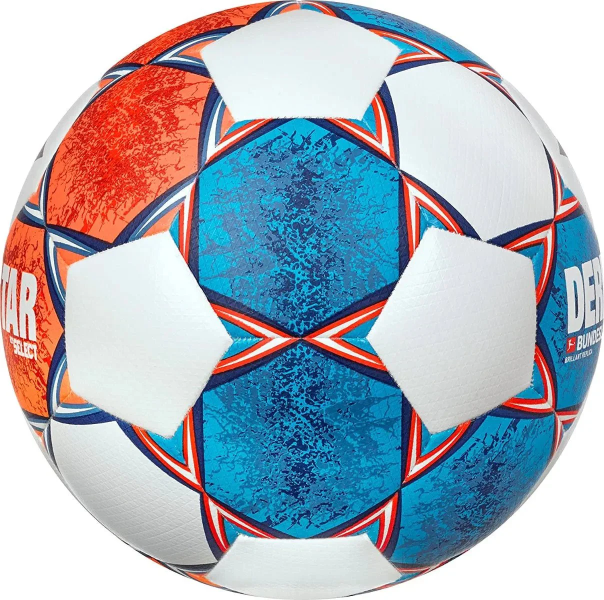 Select Derbystar Brilliant Bundesliga Ball - White-Blue-Orange - Image 2
