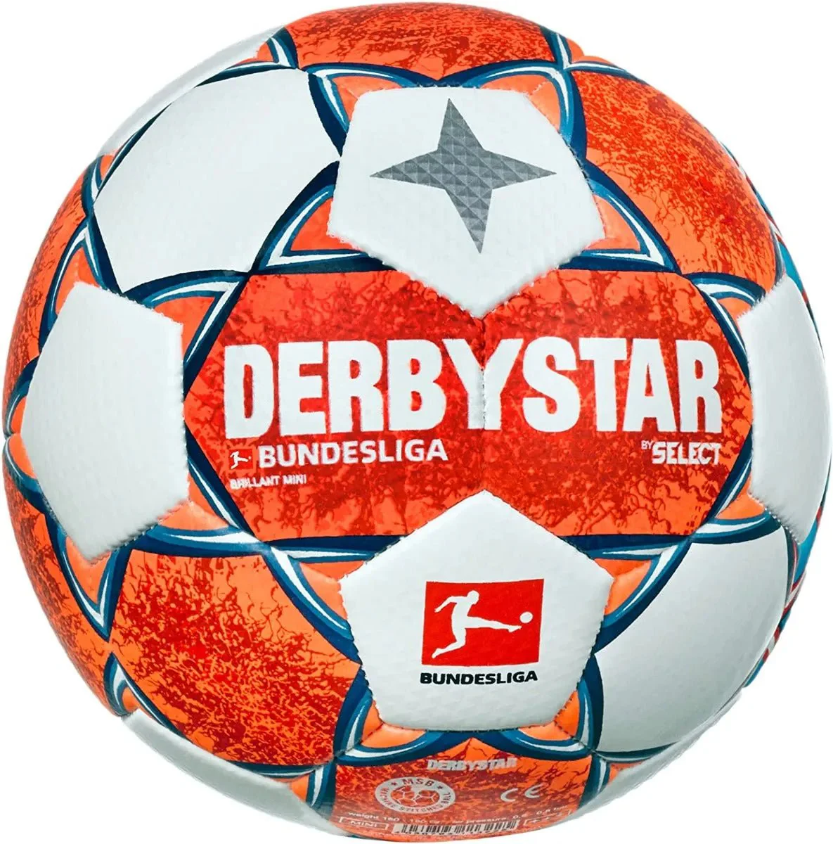 Select Derbystar MINI Ball - White-Blue-Orange - Image 2