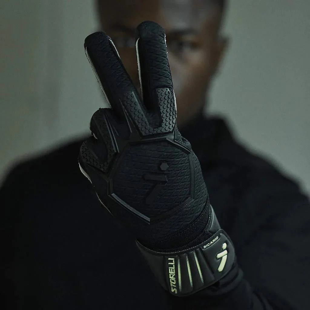 Storelli Sicario SpeedGrip Goalkeeper Gloves - Black - Image 6