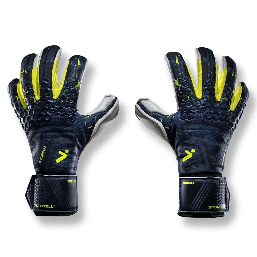 Storelli Silencer Threat Goalkeeper Gloves - Black-Yellow