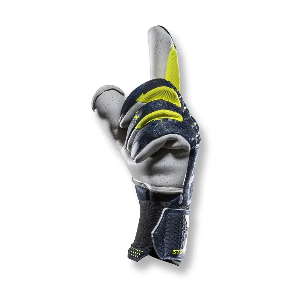 Storelli Silencer Threat Goalkeeper Gloves - Black-Yellow - Image 3