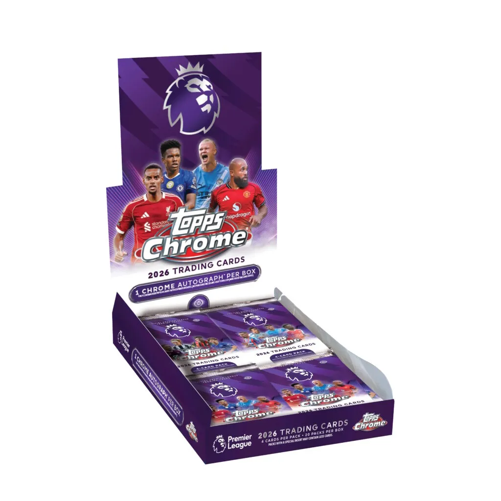 Topps 2025-26 Chrome Premier League Cards Hobby BOX (20 Packs Each)