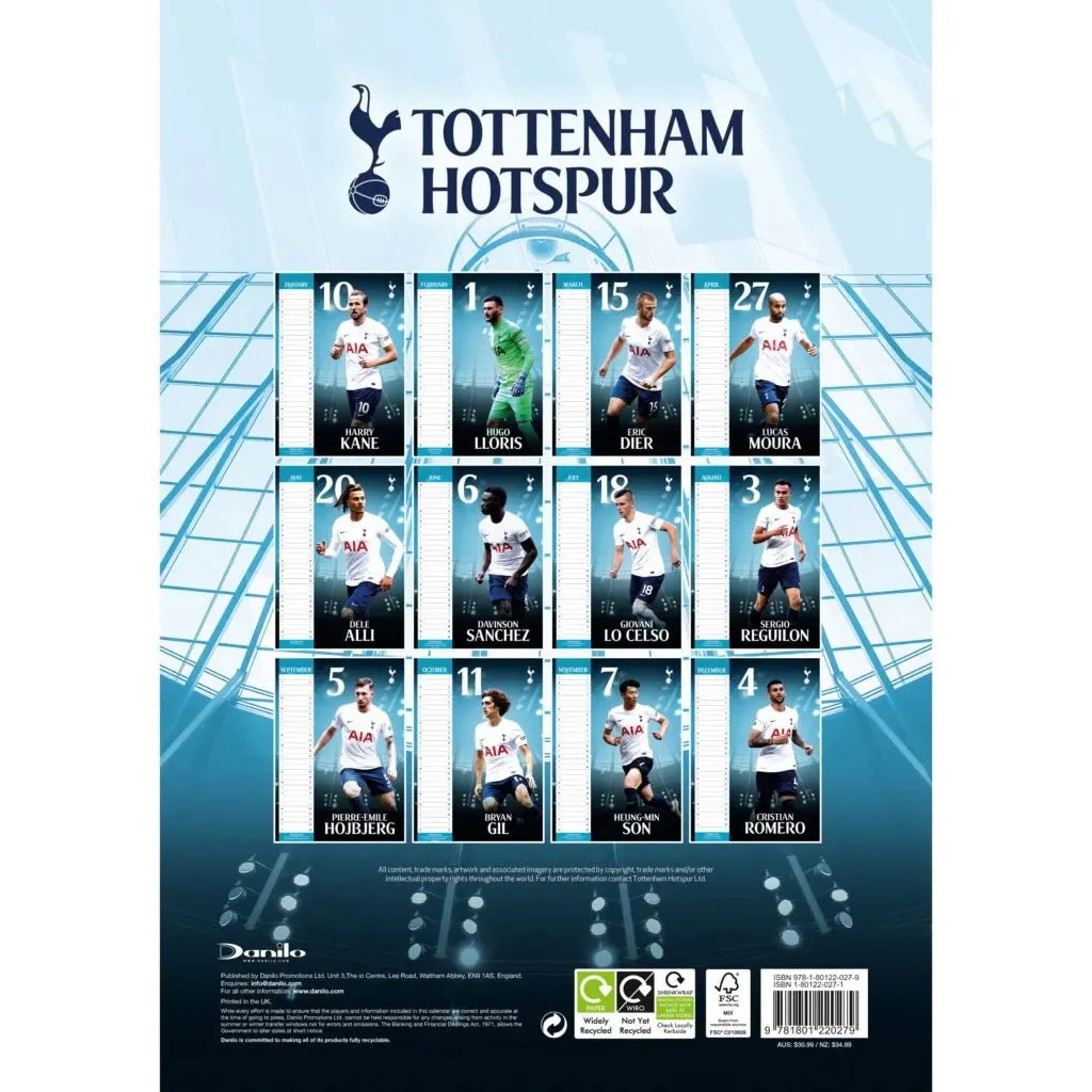 Tottenham Official 2022 Calander - Image 2