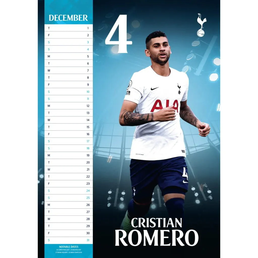 Tottenham Official 2022 Calander - Image 4