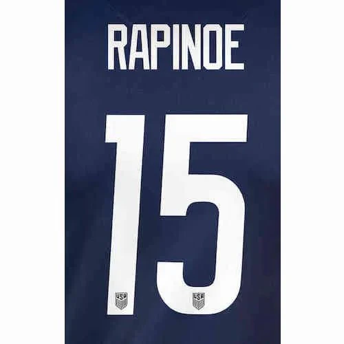 USWNT 2020/21 Away  Rapinoe #15 Jersey Name Sets