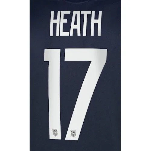USWNT 2020/21 Away  Heath #17 Jersey Name Sets