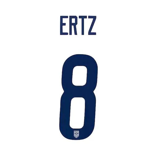 USWNT 2020/21 Home Ertz #8 Jersey Name Sets
