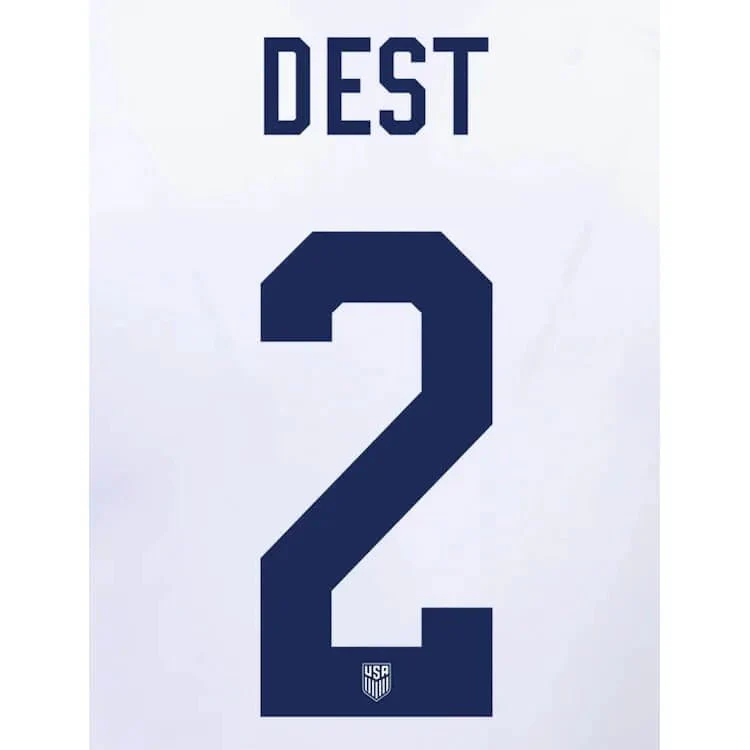 USMNT 2022-23 Home Dest #2 Youth Jersey Name Set