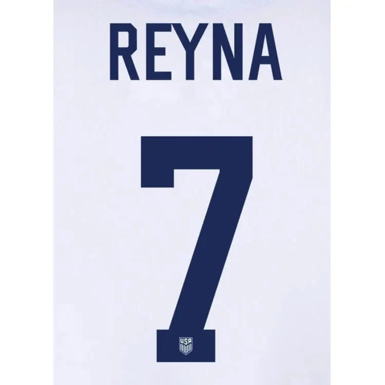 USMNT 2024/25 Home Reyna #7 Youth Jersey Name Set