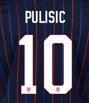 USMNT 2025 Away PULISIC #10 Official Name Set