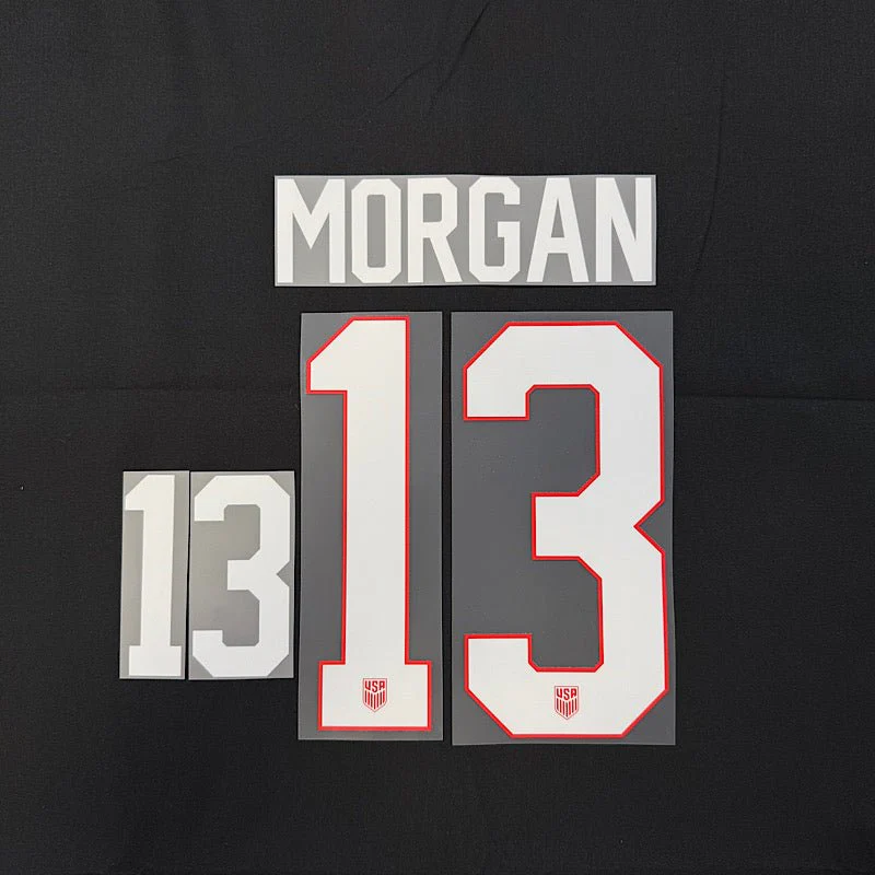 USWNT 2025 Away MORGAN #13 Jersey Name Set 8"